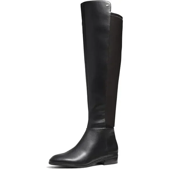 Michael Kors womens Bromley Flat Boot size 6 black knee- high boots - Picture 2 of 11